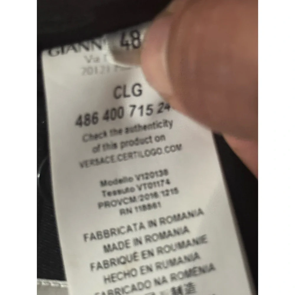 Versace Collection Men's Black Blazer Medusa Patch EU‎ 48 US 38 New